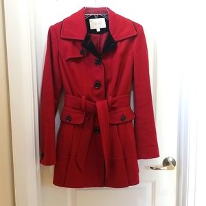 Red Belted Peacoat